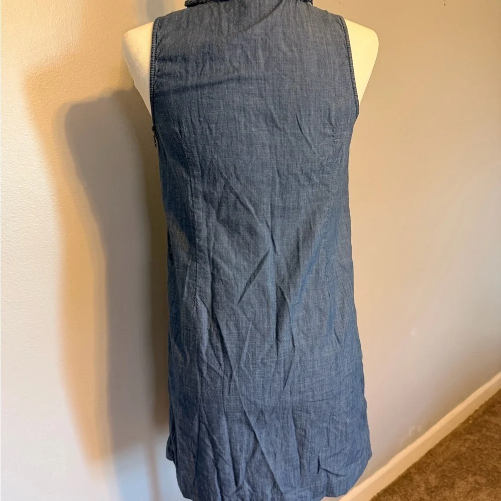 Talbots Petite Light Blue Linen Dress